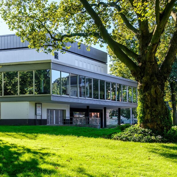 Blick auf die Luise-Albertz-Halle in Oberhausen